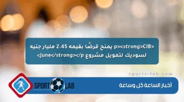 <p><strong>CIB يمنح قرضًا بقيمة 2.45 مليار جنيه لسوديك لتمويل مشروع June</strong></p>
